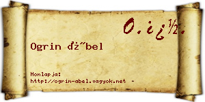 Ogrin Ábel névjegykártya
